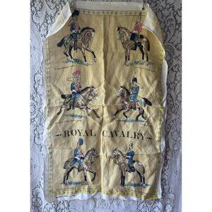 Vintage Irish Cabin Linens Royal Cavalry Ireland Linen Victorian Tea Towel